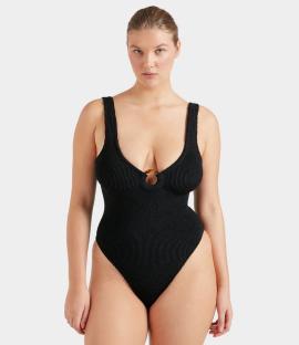 Black Celine swimsuit.