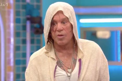Watch emotional Mickey Rourke reveal reason he’s been acting strangely as he apologises to Celebrity Big Brother house