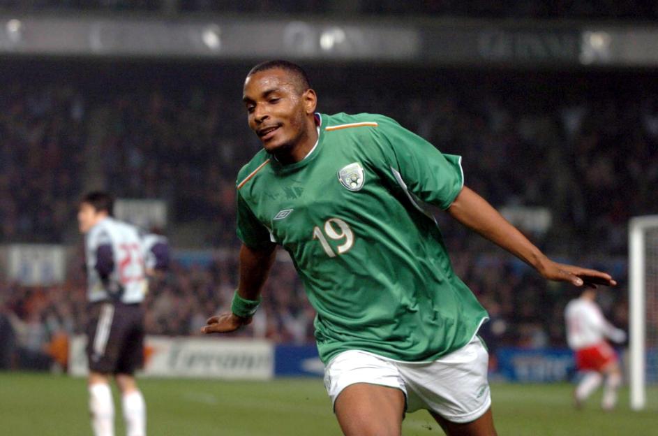 Clinton Morrison celebrating a goal.