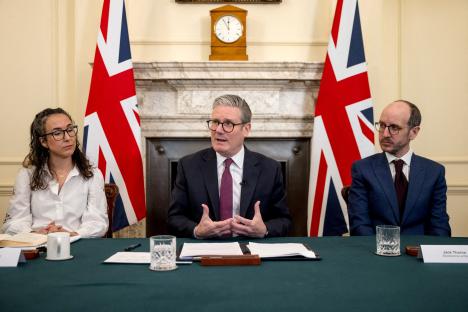 Prime Minister Keir Starmer at a roundtable discussion on adolescent safety.