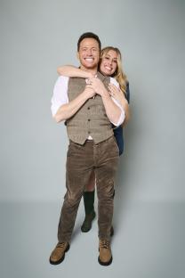 Stacey Solomon and Joe Swash in an embrace.