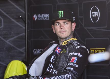 Tai Woffinden in racing jacket.