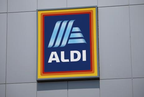 Aldi store sign on a building.