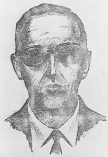 Sketch of D.B. Cooper, the suspected skyjacker.
