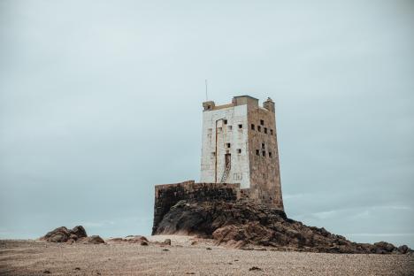 Seymour Tower on a rocky outcrop.