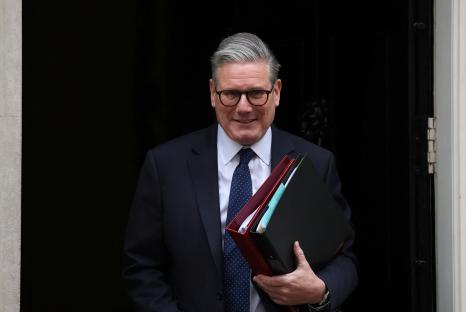 Keir Starmer leaving Downing Street.