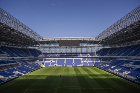 General view of Everton FC's new Bramley Moore Dock stadium.