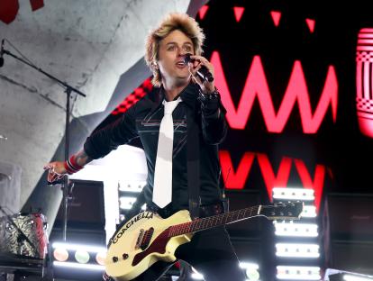 Billie Joe Armstrong of Green Day performing at Coachella.