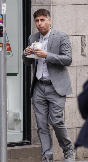 Mitchell Kennedy (also known as Stuart Kennedy) leaving court in Aberdeen.