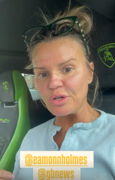 Kerry speaking in a Lamborghini.