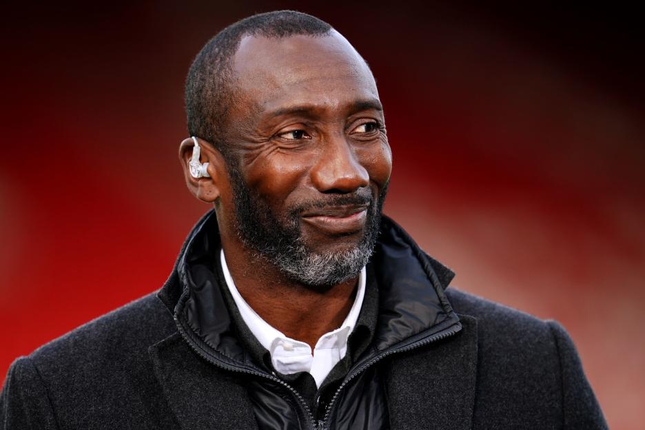 Jimmy Floyd Hasselbaink at a Premier League match.