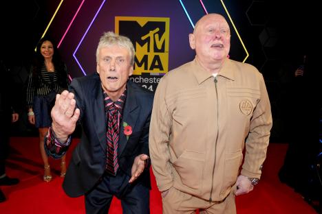 Bez and Shaun Ryder of Happy Mondays at the MTV EMAs.