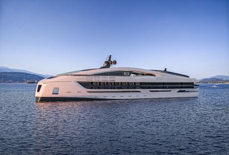 ‘Solar-powered’ 640-FOOT superyacht with room for 112 guests boasts private gardens, beach club and on-board restaurant