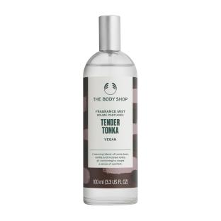 The Body Shop Tender Tonka vegan fragrance mist (100ml).