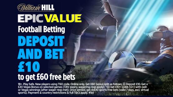 Nottingham Forest vs Manchester City: Get £60 in football free bets and bonuses with William Hill