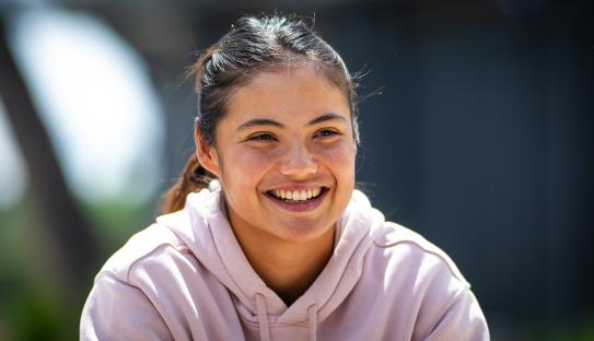 Emma Raducanu smiling.