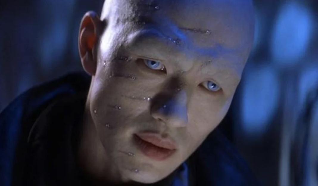 Close-up of James Bond villain Zao.