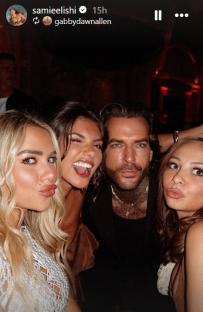 Sam Thompson and Samie Elishi with friends.