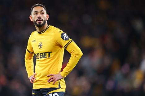 Matheus Cunha of Wolverhampton Wanderers during a Premier League match.