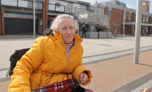 Woman in Newton Aycliffe, County Durham, who is unemployed due to disability.
