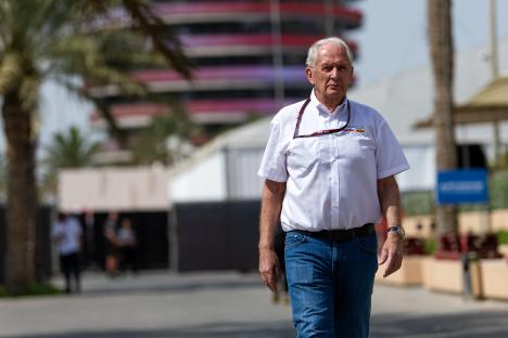 Dr. Helmut Marko, consultant for Oracle Red Bull Racing, walking in the paddock.