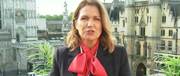 Susanna Reid reporting live from Westminster Abbey for Good Morning Britain.