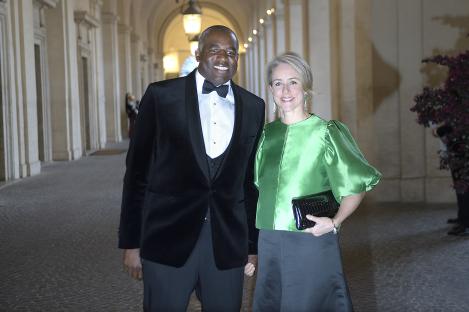 David Lammy and his wife at the Quirinal Palace.