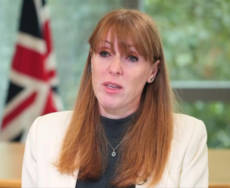 Angela Rayner being interviewed on Sky News.