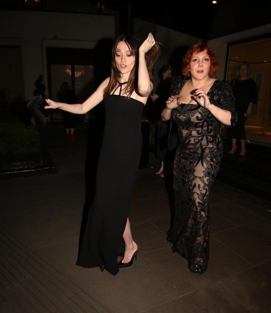 Aimee Lou Wood and another woman leaving an awards party.