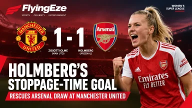 Holmberg's Stoppage-Time Goal Rescues Arsenal Draw at Manchester United