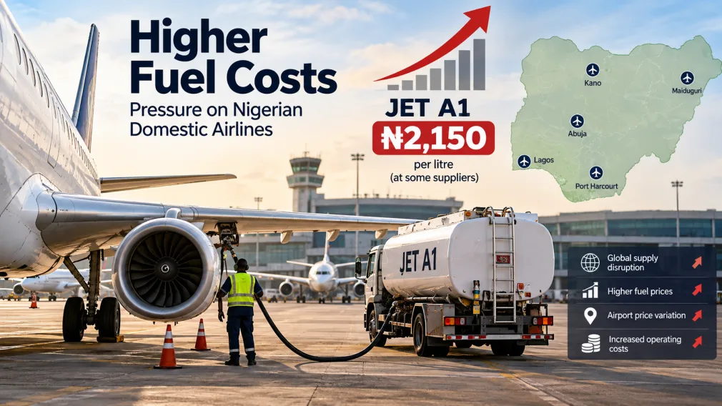 Nigeria Airlines Face Fresh Pressure as Jet Fuel Hits ₦2,150
