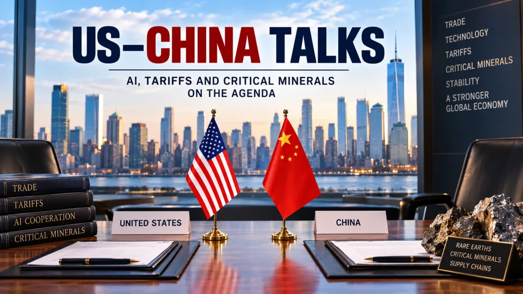 US-China Talks Open in New York on AI, Tariffs and Critical Minerals