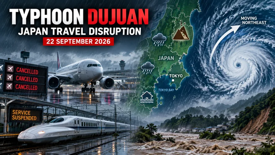 Typhoon Dujuan Kills Two in Japan as Flights and Trains Face Disruption