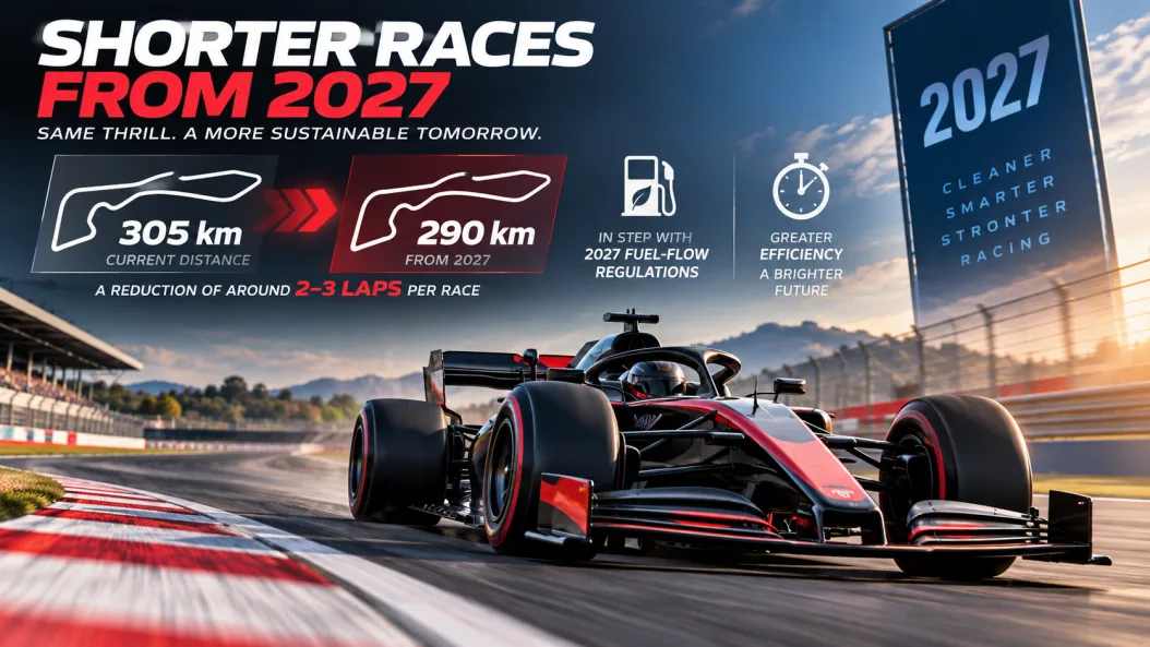 F1 agrees shorter Grand Prix races from 2027