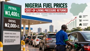 Nigeria Fuel Prices Hit Record Highs as Cost-of-Living Pressure Returns