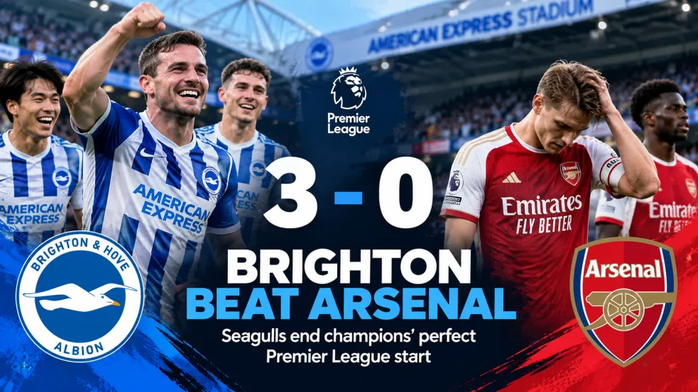 Brighton 3-0 Arsenal: Seagulls end champions' perfect Premier League start