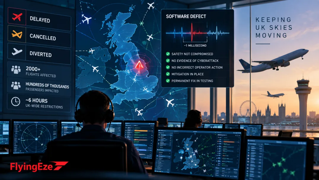 Millisecond Software Fault Caused UK Air Traffic Chaos, NATS Says