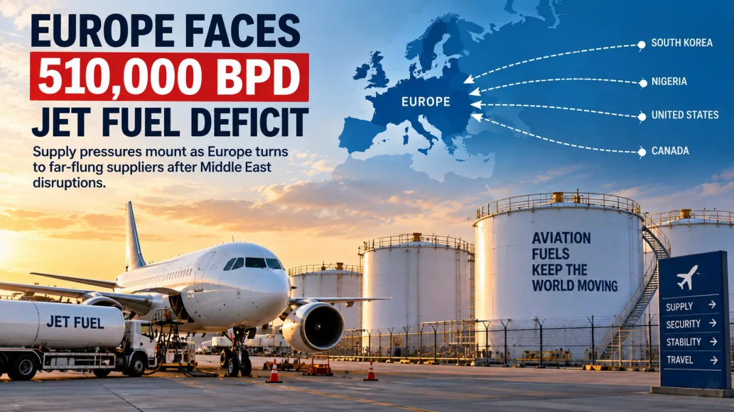Europe Faces 510,000 bpd Jet Fuel Deficit in Fourth Quarter