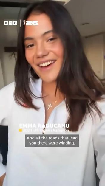 Emma Raducanu featured in a BBC World Cup music video.