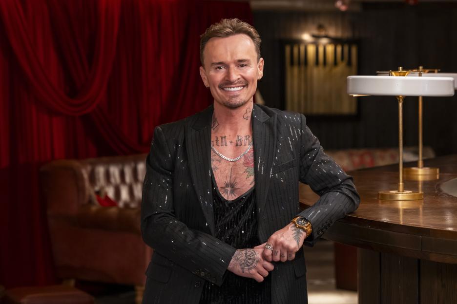 Jon Lee from Celebs Go Dating, Series 14, at 100 Wardour Street.