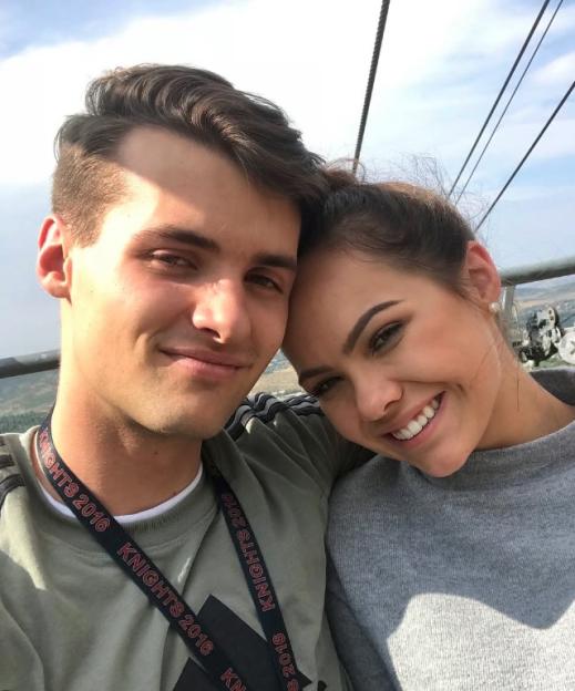 Alexis Warr Buron and her husband Jake Burton posing for a picture.