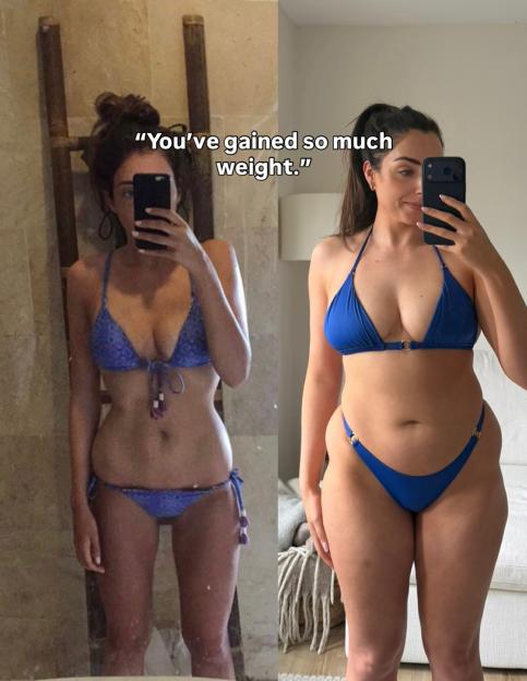 Nelly London, Popular UK Influencer, Shares Weight Gain Transformation Photos to Respond to Body Shamers