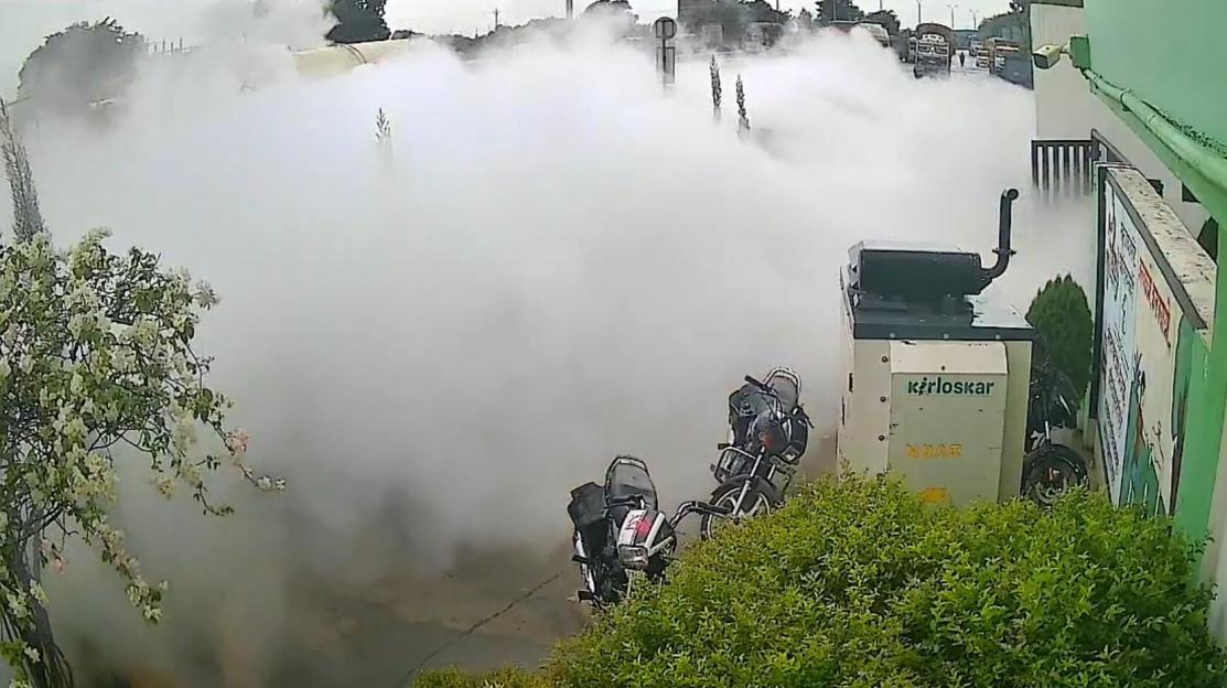 VIDEO: Five dead after petrol tanker crashes and explodes at toll booth