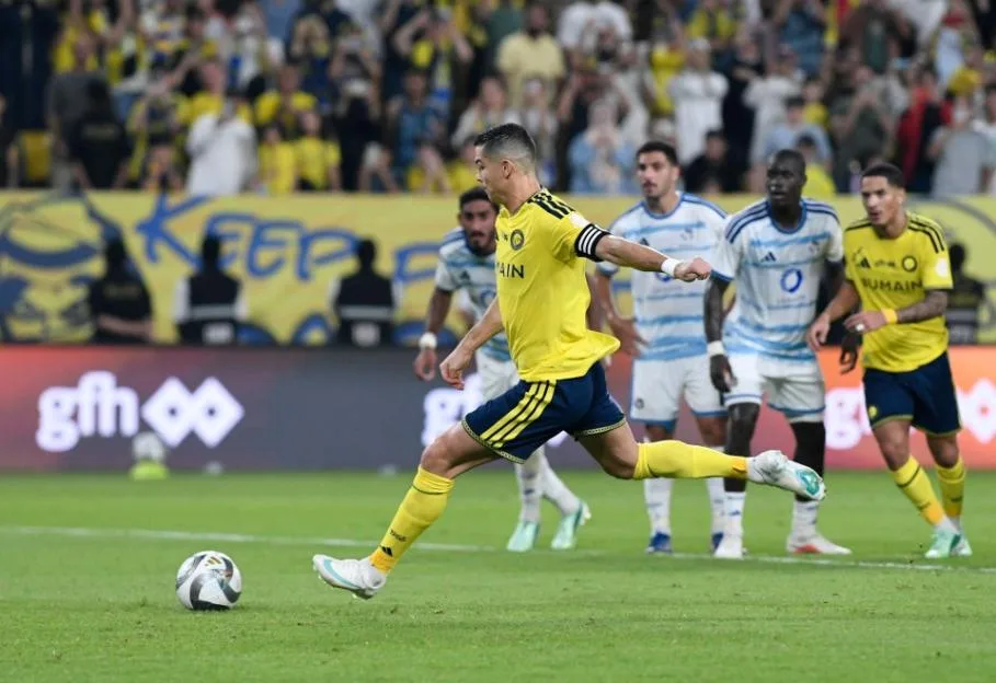Cristiano Ronaldo blazes penalty wide and is left furious after spurning chance to give Al-Nassr the lead