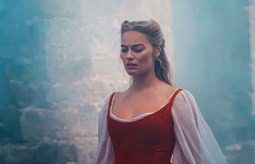 Margot Robbie as Catherine Earnshaw in the film "Wuthering Heights".