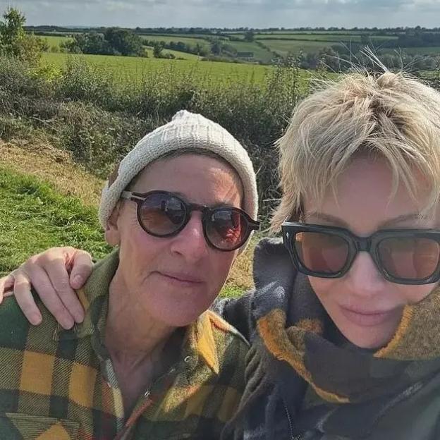 Ellen DeGeneres and Portia de Rossi in the Cotswolds.