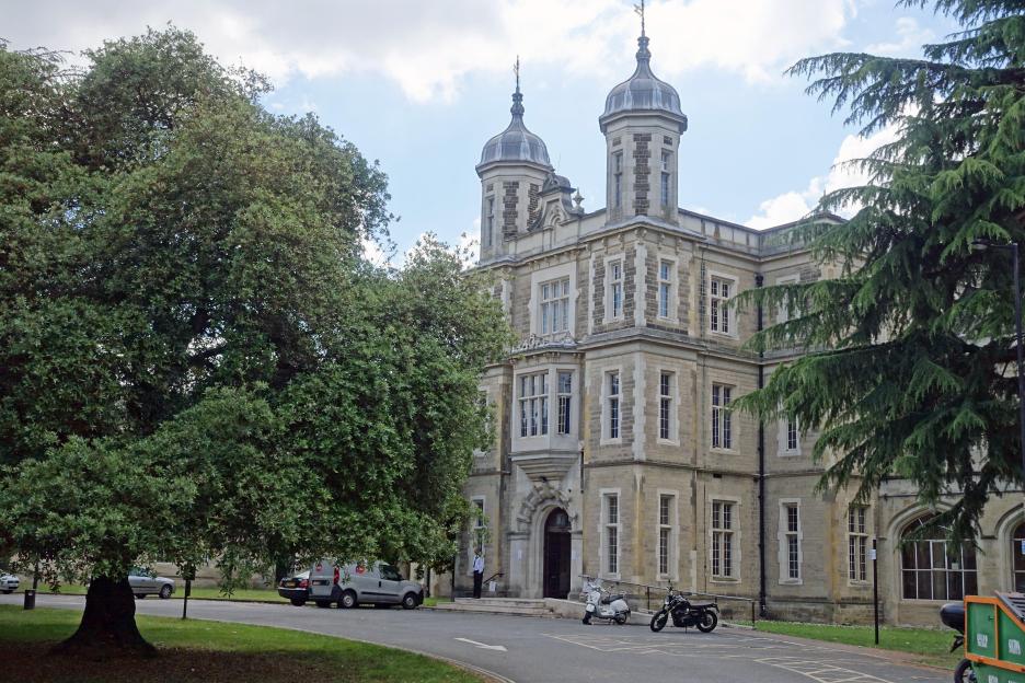Front view of the entrance to Snaresbrook Crown Court in London UK