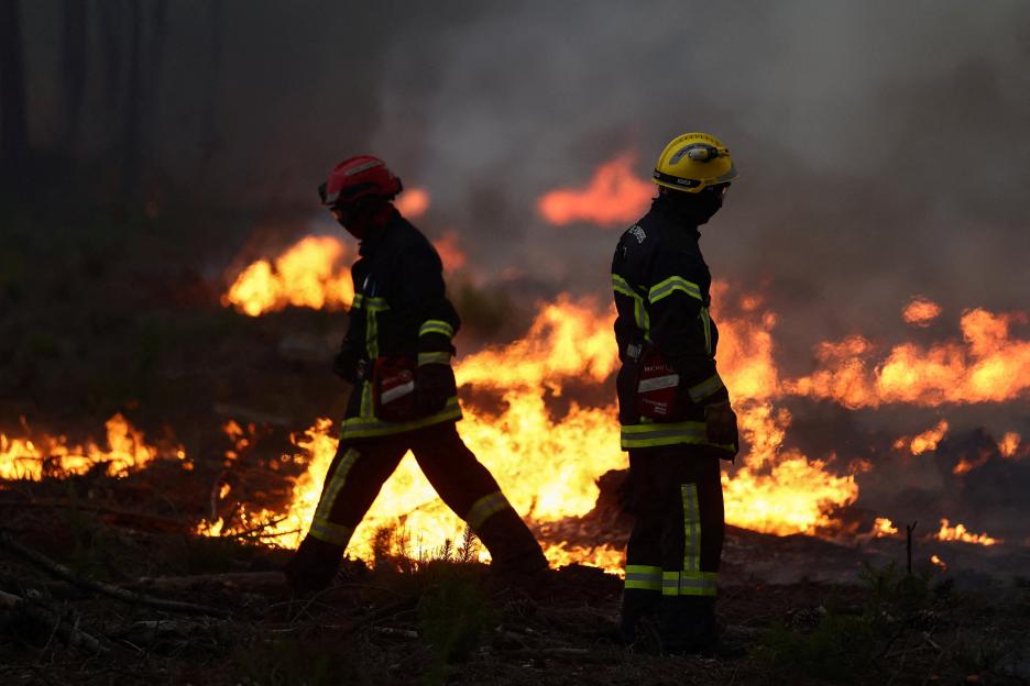 Wildfire at Ares, Gironde
