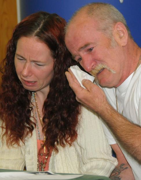 Mairead Philpott with her husband Mick Philpott at Derby Conference Centre.