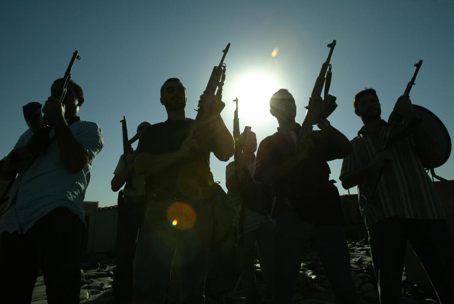 Members of a private security company po